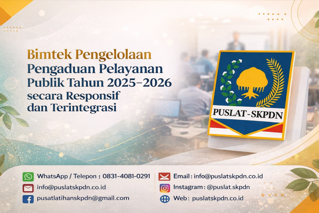 Bimtek Pengelolaan Pengaduan Pelayanan Publik Tahun 2025–2026 secara Responsif dan Terintegrasi