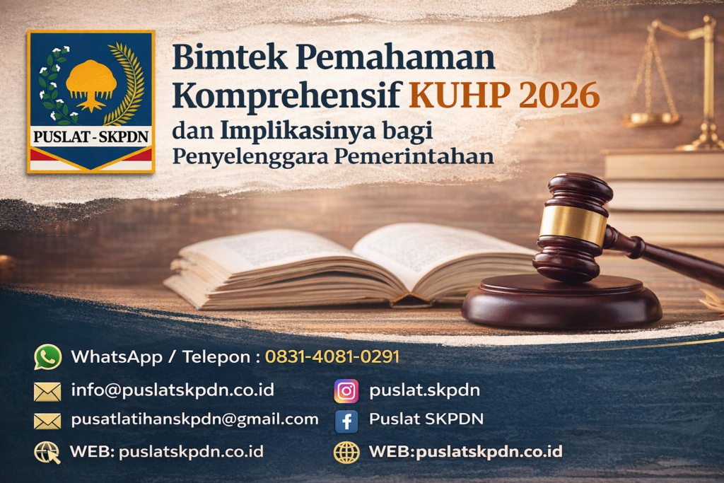 Bimtek Pemahaman Komprehensif KUHP 2026 dan Implikasinya bagi Penyelenggara Pemerintahan