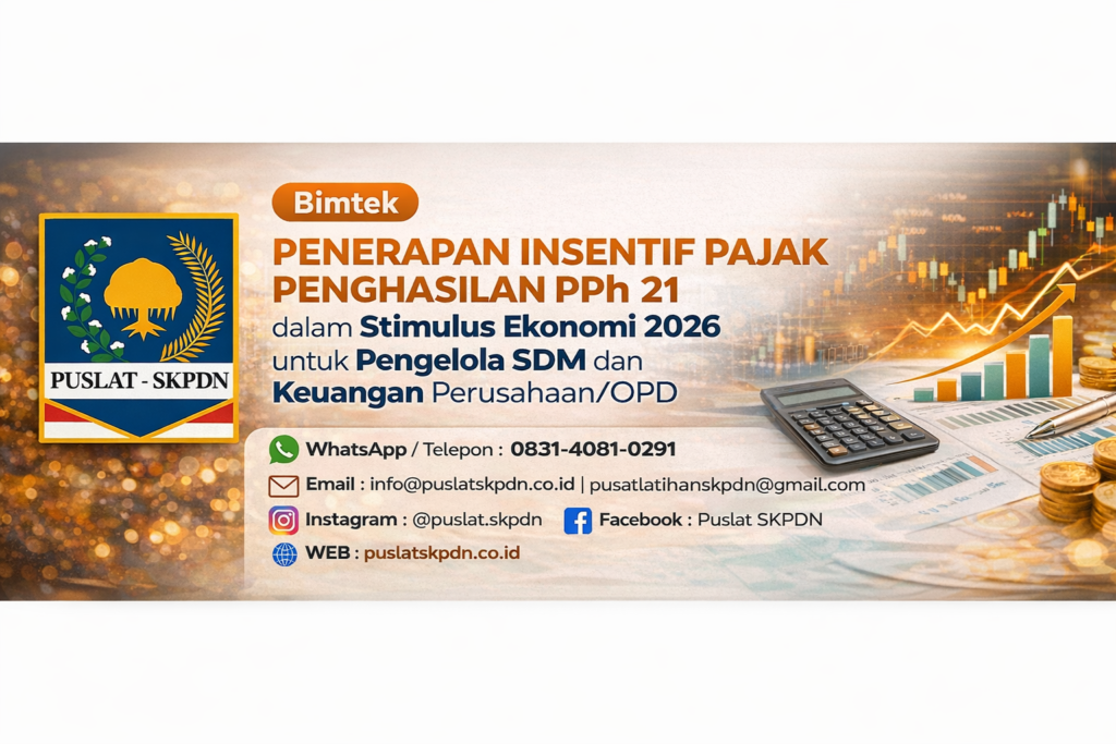 Bimtek Penerapan Insentif Pajak Penghasilan PPh 21 dalam Stimulus Ekonomi 2026 untuk Pengelola SDM dan Keuangan Perusahaan/OPD