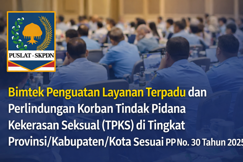 Bimtek Penguatan Layanan Terpadu dan Perlindungan Korban Tindak Pidana Kekerasan Seksual (TPKS) di Tingkat Provinsi/Kabupaten/Kota Sesuai PP No. 30 Tahun 2025