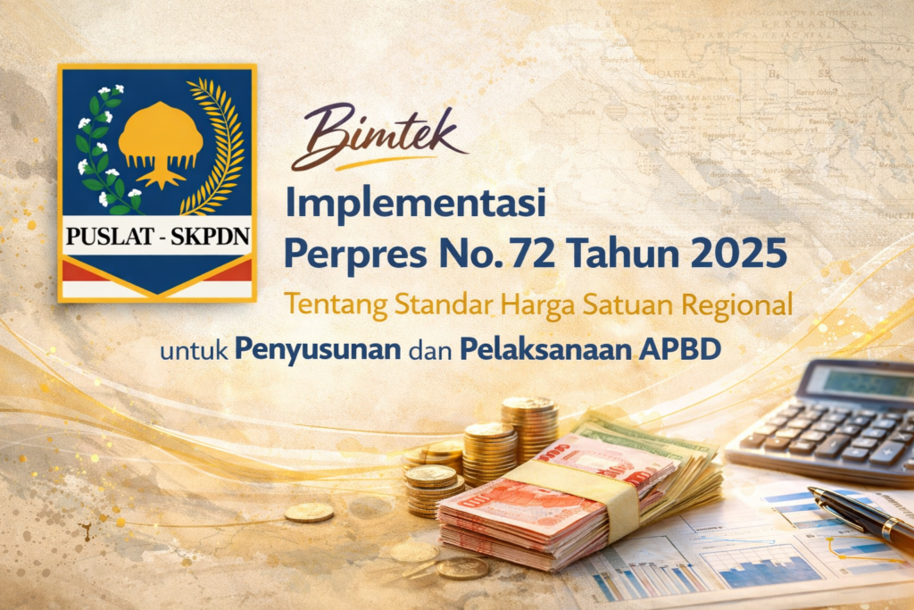 Bimtek Implementasi Perpres No. 72 Tahun 2025 Tentang Standar Harga Satuan Regional untuk Penyusunan dan Pelaksanaan APBD
