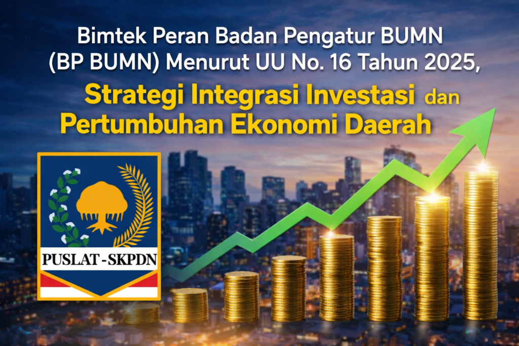 Bimtek Peran Badan Pengatur BUMN (BP BUMN) Menurut UU No. 16 Tahun 2025: Strategi Integrasi Investasi dan Pertumbuhan Ekonomi Daerah