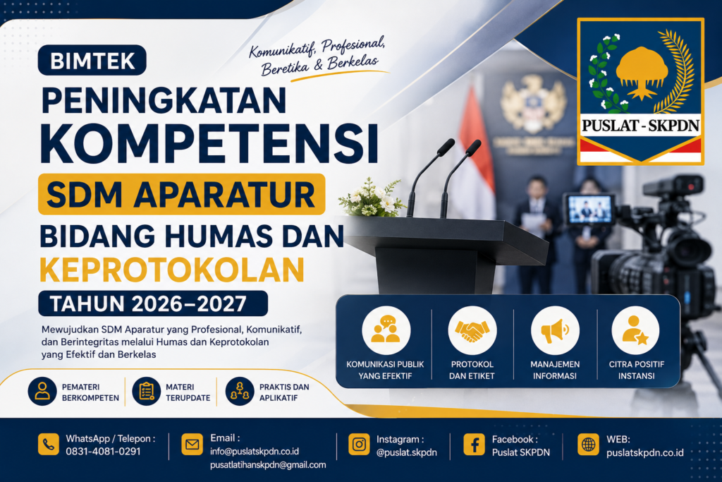 Bimtek Peningkatan Kompetensi SDM Aparatur Bidang Humas dan Keprotokolan Tahun 2026–2027