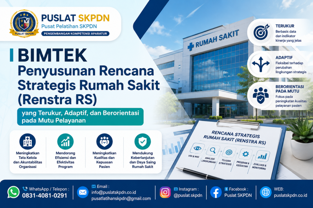 Bimtek Penyusunan Rencana Strategis Rumah Sakit (Renstra RS) yang Terukur, Adaptif, dan Berorientasi pada Mutu Pelayanan