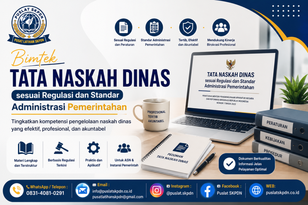 Bimtek Tata Naskah Dinas sesuai Regulasi dan Standar Administrasi Pemerintahan