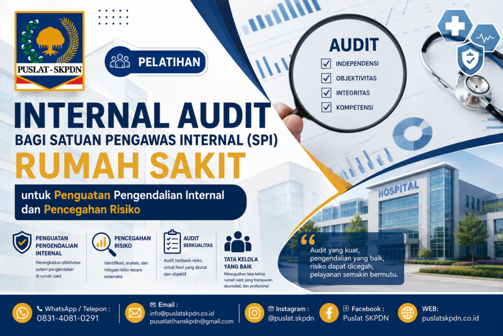 Pelatihan Internal Audit bagi Satuan Pengawas Internal (SPI) Rumah Sakit untuk Penguatan Pengendalian Internal dan Pencegahan Risiko