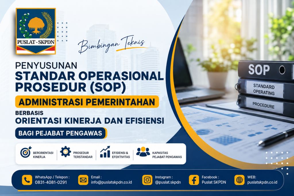 Bimtek Penyusunan Standar Operasional Prosedur (SOP) Administrasi Pemerintahan berbasis Orientasi Kinerja dan Efisiensi Bagi Pejabat Pengawas