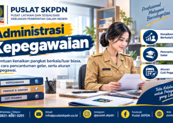 Bimtek Administrasi Kepegawaian Ketentuan kenaikan pangkat berkala/luar biasa, tata cara pencantuman gelar, serta aturan cuti pegawai.