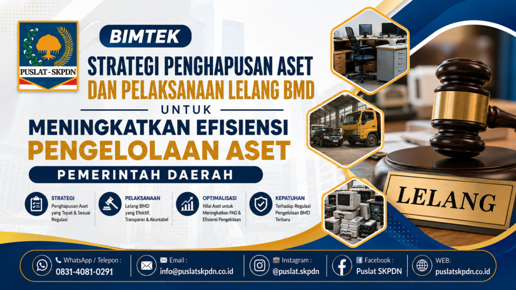 Bimtek Strategi Penghapusan Aset dan Pelaksanaan Lelang BMD untuk Meningkatkan Efisiensi Pengelolaan Aset Pemerintah Daerah
