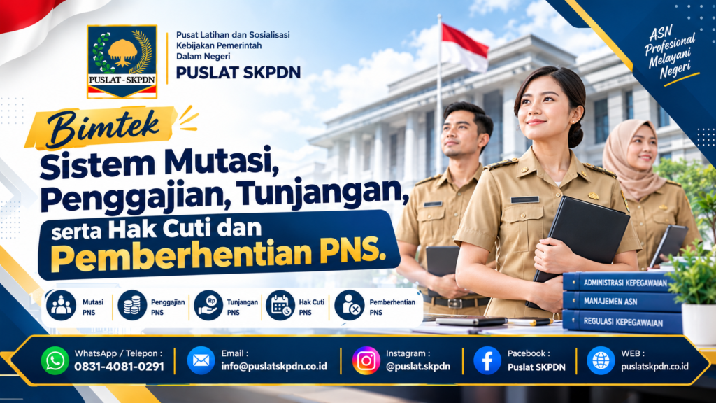 Bimtek Sistem Mutasi, Penggajian, Tunjangan, serta Hak Cuti dan Pemberhentian PNS