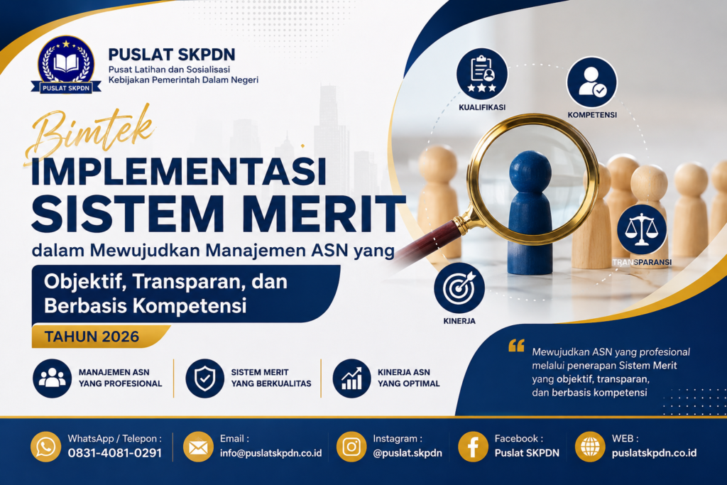 Bimtek Implementasi Sistem Merit dalam Mewujudkan Manajemen ASN yang Objektif, Transparan, dan Berbasis Kompetensi Tahun 2026